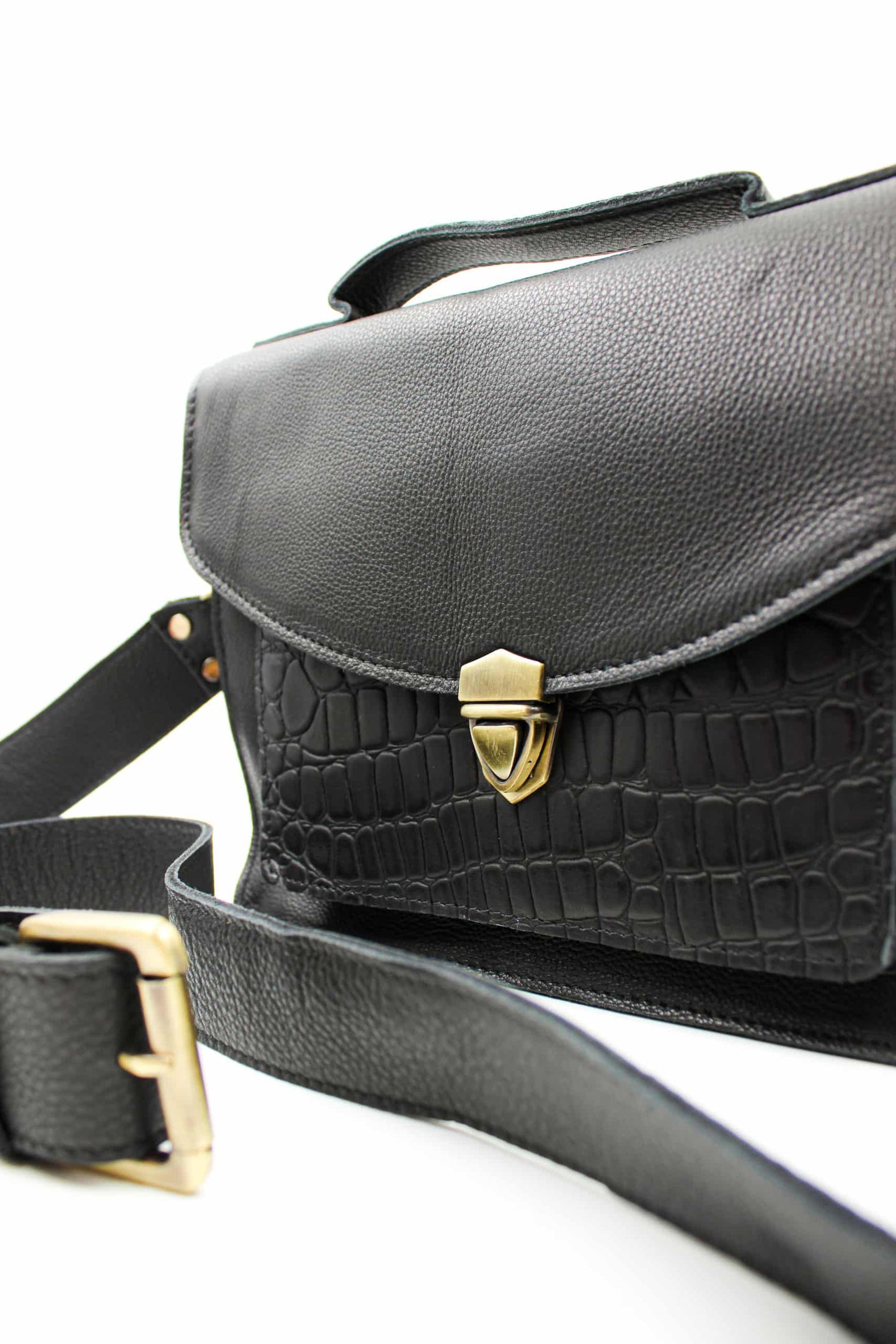 Small leather satchel bag - JANE